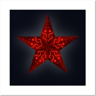 Red Paper Star Lantern Posters and Art